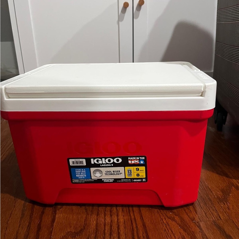 Igloo Red and White Cooler